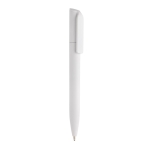 Mini-stylo écologique à torsion et encre bleue Dokumental® couleur blanc