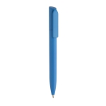 Mini-stylo écologique à torsion et encre bleue Dokumental® couleur cyan