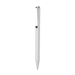 Stylo à rotation en aluminium recyclé avec encre bleue Dokumental® couleur argenté