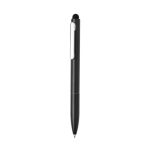 Stylo en aluminium recyclé avec stylet et mine bleue couleur noir