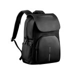 Sac à dos pour PC 16” en RPET avec rabat antivol et zips sécurisés couleur noir