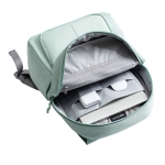 Sac à dos pour PC 16” en RPET avec rabat antivol et zips sécurisés couleur vert vue 16