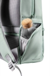 Sac à dos pour PC 16” en RPET avec rabat antivol et zips sécurisés couleur vert vue 18