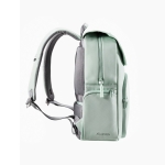 Sac à dos pour PC 16” en RPET avec rabat antivol et zips sécurisés couleur vert quatrième vue