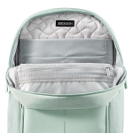 Sac à dos pour PC 16” en RPET avec rabat antivol et zips sécurisés couleur vert huitième vue