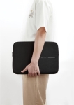 Housse pour ordinateur portable 14” en tissu RPET 1200D déperlant couleur noir vue 13