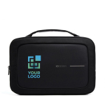 Sacoche en RPET pour ordinateur portable 14” avec finition déperlante couleur noir avec zone d'impression
