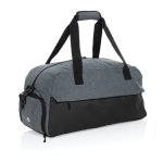 Sac de voyage en RPET au design spacieux avec poche frontale couleur gris