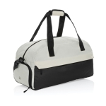 Sac de voyage en RPET au design spacieux avec poche frontale couleur blanc cassé