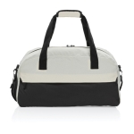 Sac de voyage en RPET au design spacieux avec poche frontale couleur blanc cassé deuxième vue