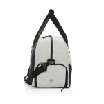 Sac de voyage en RPET au design spacieux avec poche frontale couleur blanc cassé troisième vue
