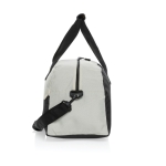 Sac de voyage en RPET au design spacieux avec poche frontale couleur blanc cassé quatrième vue