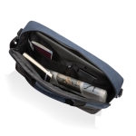 Sacoche en RPET pour PC 15,6” avec nombreuses poches intérieures couleur bleu cinquième vue