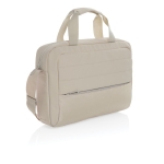 Sacoche en RPET avec poche et coutures décoratives avant 15,6” couleur beige