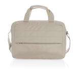 Sacoche en RPET avec poche et coutures décoratives avant 15,6” couleur beige deuxième vue