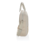 Sacoche en RPET avec poche et coutures décoratives avant 15,6” couleur beige quatrième vue