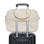Sacoche en RPET avec poche et coutures décoratives avant 15,6” couleur beige sixième vue