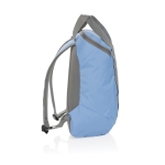 Sac à dos au design jeune en RPET pour PC 14” avec compartiments couleur cyan troisième vue