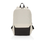 Sac à dos de voyage en RPET disponible en différents coloris PC 15,6” couleur blanc cassé deuxième vue