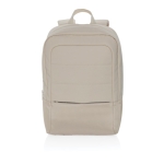 Sac à dos en RPET pour ordinateur 15,6” avec rangements intérieurs couleur beige deuxième vue