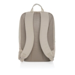 Sac à dos en RPET pour ordinateur 15,6” avec rangements intérieurs couleur beige troisième vue