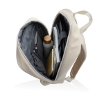 Sac à dos en RPET pour ordinateur 15,6” avec rangements intérieurs couleur beige cinquième vue