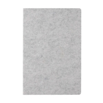 Carnet en feutre issu de matériaux recyclés A5 pages lignées couleur gris troisième vue