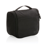 Vanity de voyage en RPET avec compartiment et poches en filet couleur noir