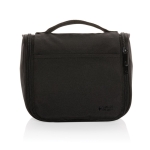 Vanity de voyage en RPET avec compartiment et poches en filet couleur noir deuxième vue