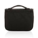 Vanity de voyage en RPET avec compartiment et poches en filet couleur noir quatrième vue