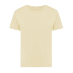 T-shirt pour femme coton recyclé, slim fit, 160 g/m², Iqoniq couleur jaune clair