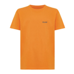 T-shirt enfant coton recyclé, casual fit, 160 g/m², Iqoniq couleur orange vue avec logo
