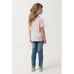T-shirt enfant coton recyclé, casual fit, 160 g/m², Iqoniq couleur rose clair  quatrième vue avec modèle
