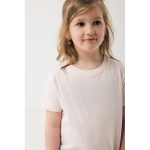 T-shirt enfant coton recyclé, casual fit, 160 g/m², Iqoniq couleur rose clair  cinquième vue avec modèle