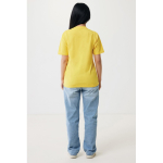 T-shirt unisexe en coton recyclé, slim fit, 160 g/m², Iqoniq couleur jaune cinquième vue avec modèle