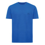T-shirt unisexe en coton recyclé, slim fit, 160 g/m², Iqoniq couleur bleu roi vue avec logo