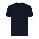 T-shirt unisexe en coton recyclé, slim fit, 160 g/m², Iqoniq couleur bleu marine