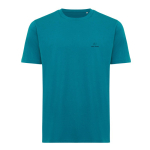 T-shirt unisexe en coton recyclé, slim fit, 160 g/m², Iqoniq couleur vert pastel vue avec logo