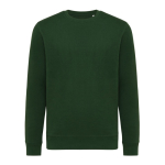 Sweat unisexe en coton recyclé, slim fit, 280 g/m², Iqoniq couleur vert foncé