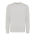 Sweat unisexe en coton recyclé, slim fit, 280 g/m², Iqoniq couleur gris clair chiné