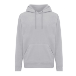 Sweat unisexe polyester recyclé, casual fit, 240 g/m² Iqoniq couleur gris clair avec zone d'impression