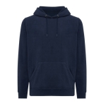 Sweat unisexe polyester recyclé, casual fit, 240 g/m² Iqoniq couleur bleu marine troisième vue