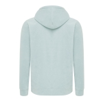 Sweat unisexe polyester recyclé, casual fit, 240 g/m² Iqoniq couleur vert olive vue avec logo
