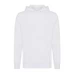 Sweat unisexe en coton recyclé, slim fit, 280 g/m², Iqoniq couleur blanc