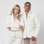 Veste en polyester recyclé, casual fit, 320 g/m², Iqoniq couleur naturel avec zone d'impression