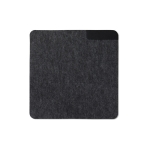 Tapis de souris en feutre recyclé avec points antidérapants couleur noir deuxième vue