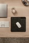 Tapis de souris en feutre recyclé avec points antidérapants couleur noir