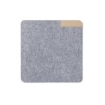 Tapis de souris en feutre recyclé avec points antidérapants couleur gris deuxième vue