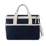 Glacière en coton recyclé avec bandoulière et anses couleur bleu marine