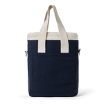 Glacière en coton recyclé avec bandoulière et anses couleur bleu marine deuxième vue